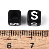 Initial Acrylic Horizontal Hole Beads X-OACR-ZX006-35S-3