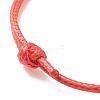 2Pcs 2 Colors Alloy Heart Beaded Cord Bracelets Set BJEW-JB08113-02-6