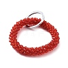 Glass Beaded Bracelet Wrist Keychain AJEW-Z018-01C-1