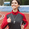 1Pc Iron Rhinestone Whistle Pendant Popcorn Chain Necklaces for Women NJEW-DR0001-03A-5