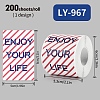 200Pcs Thank You Theme Stickers Roll DIY-M070-01F-1