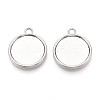 Tibetan Style Alloy Pendants Cabochon Settings PALLOY-N178-12AS-E-1