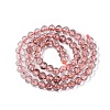 Dyed Transparent Crackle Glass Beads Strands GLAA-Q108-01A-A02-2