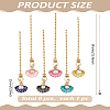 6Pcs Alloy Enamel Charms Ceiling Fan Pull Chain Extenders HJEW-LP00063-2