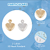 60Pcs 2 Colors Brass Charms KK-HY0001-96-4