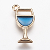 Alloy Enamel Pendants ENAM-G124-06-2