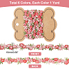   6 Yards 6 Colors Flower Polyester Embroidery Lace Ribbon OCOR-PH0002-17-2