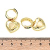 Brass Micro Pave Cubic Zirconia and Cat Eye Beads Heart Hoop Dangle Earrings KK-CBAD9DF-01G-A-3