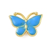 Rack Plating Brass Enamel Butterfly Connector Charms KK-A234-026G-2