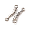 304 Stainless Steel Connector Charms STAS-N124-62P-2