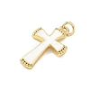 Brass Enamel Pendants KK-CBA3F25-11G-01-2