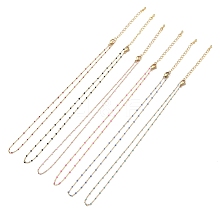 Brass Enamel Cable Chain Necklaces NJEW-JN02920