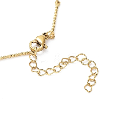 Ion Plating(IP) 304 Stainless Steel Twist Bar Link Chain Necklace NJEW-K249-08G-1