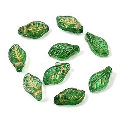 Baking Paint and Golden Metal Enlaced Glass Pendants GL-CBA1477-07A-1