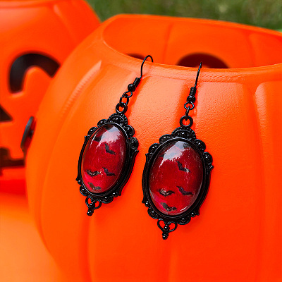 Alloy Glass Dangle Earrings FS-WGFE353-05-1