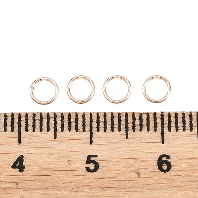 Brass Closed Jump Rings KK-D257-01RG-08-1