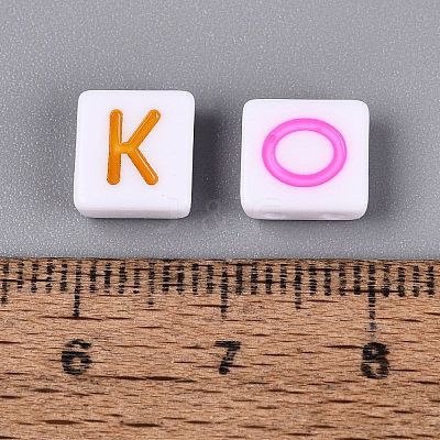 Opaque Acrylic Enamel Beads SACR-Q001-18C-1