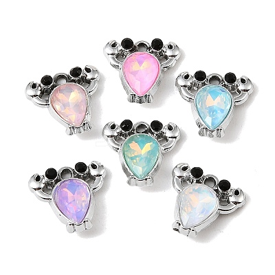 UV Plating Alloy Glass Pendants FIND-K032-13P-1
