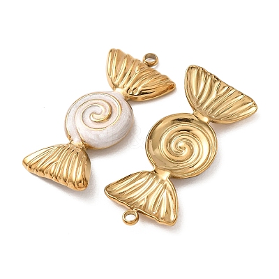 304 Stainless Steel Enamel Pendants SA-CBAD609-05G-01-1