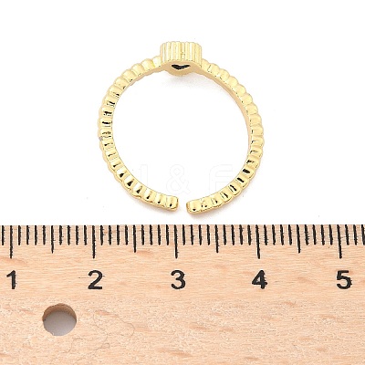 Brass Micro Pave Cubic Zirconia Cuff Rings RJEW-M138-11G-1