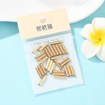 SHEGRACE Brass Tube Beads XGRPCP117-254G-1