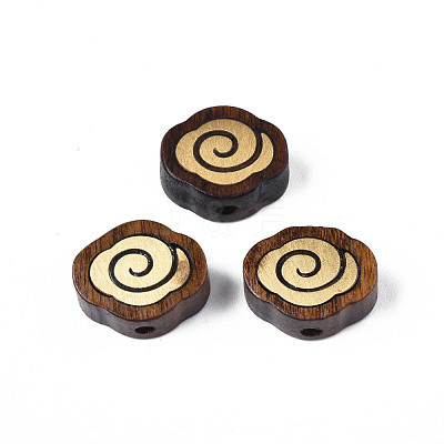 Natural Wood Undyed Beads WOOD-N013-008-1