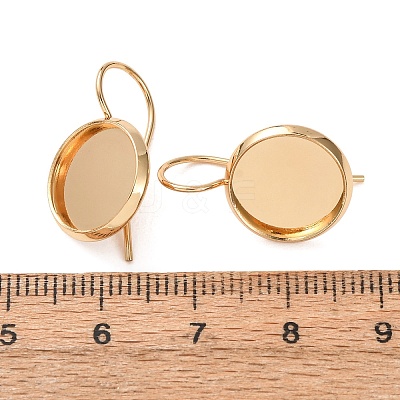 Brass Earring Hooks KK-H298-03G-1