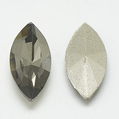 Pointed Back Glass Rhinestone Cabochons RGLA-T083-6x12mm-03-1