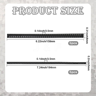 10Pcs 2 Styles Resin Firm Headband Non-slip Strip FIND-SP0020-61-1
