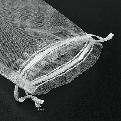 30Pcs 4 Styles Rectangle Organza Bags Jewellery Storage Pouches Wedding Favour Party Mesh Drawstring Gift OP-FS0001-01C-1