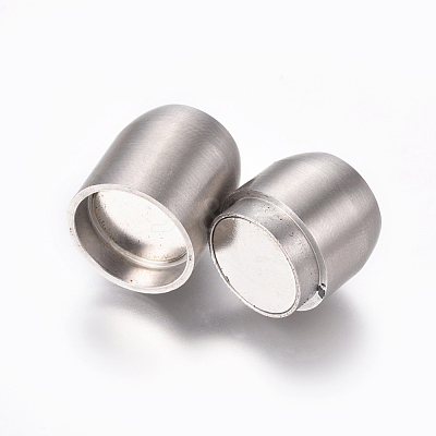 Tarnish Resistant 304 Stainless Steel Magnetic Clasps with Glue-in Ends STAS-G203-02P-B-1