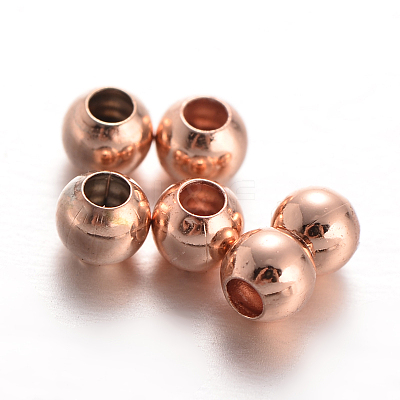 Round Brass Spacer Beads KK-L129-37-1