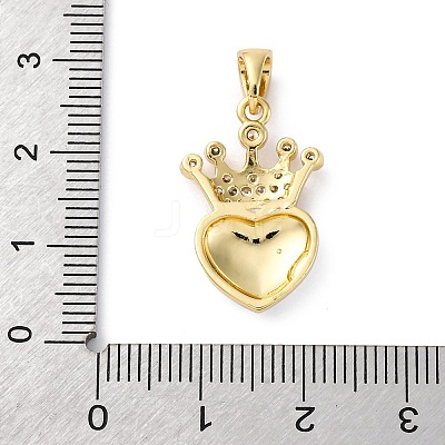 Brass Cubic Zirconia Pendants ZIRC-H122-01G-05-1