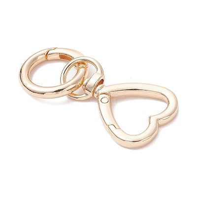 Zinc Alloy Heart Swivel Hook Clasps KEYC-JKC01441-1