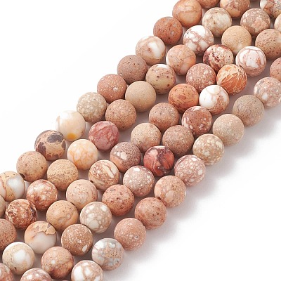 Natural Imperial Jasper Beads Strands G-A175C-8mm-01-1