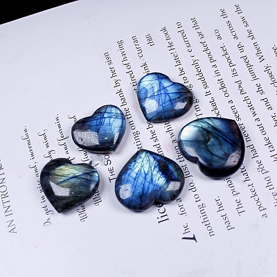 Reiki Natural Labradorite Healing Stones DJEW-PW0012-090-1
