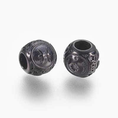 316 Surgical Stainless Steel European Beads STAS-F195-128B-11-1
