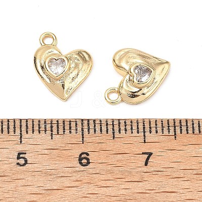 Brass Micro Pave Cubic Zirconia Pendants KK-A259-19G-1