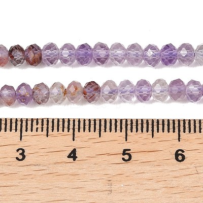 Natural Purple Phantom Quartz Purple Lodolite Quartz Beads Strands G-B175-A22-3x4mm-1