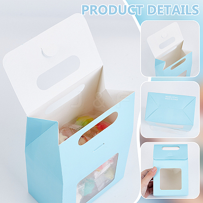 Paper Gift Storage Boxes with Visible Window CON-WH0110-003A-01-1