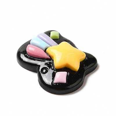 Opaque Resin Cabochons RESI-F038-05-1