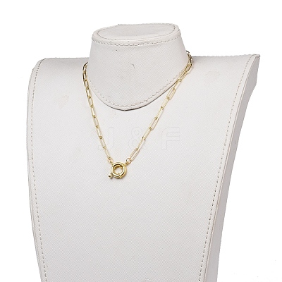 Brass Paperclip Chain X-NJEW-JN02859-1