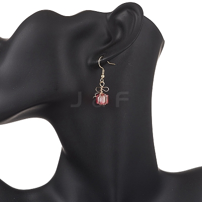 304 Stainless Steel Gift Dangle Earrings EJEW-JE06684-1