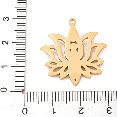 Chakra 304 Stainless Steel Rhinestone Pendants RB-CBA27F2-01G-1