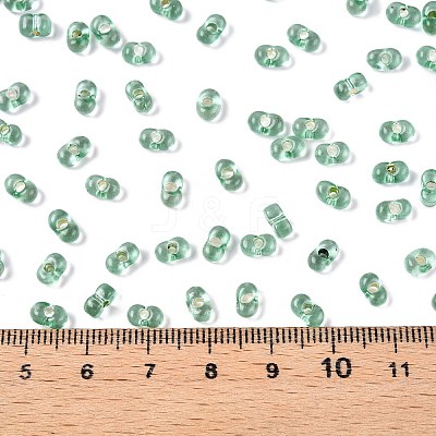 Baking Paint Transparent Glass Seed Beads SEED-N006-05J-1