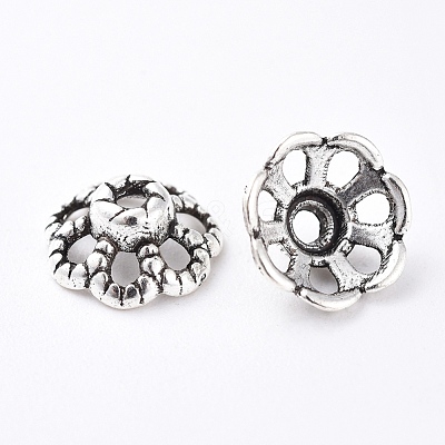 Tibetan Style Alloy Bead Caps LF0761Y-1