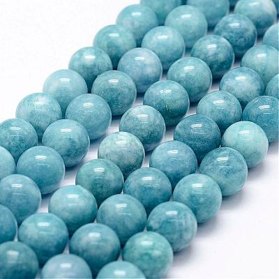 Natural White Jade Imitation Amazonite Beads Strands G-F364-16-10mm-1