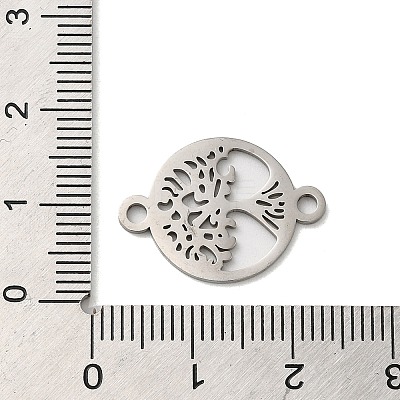 Tarnish Resistant 304 Stainless Steel Connector Charms STAS-D013-02D-P-1