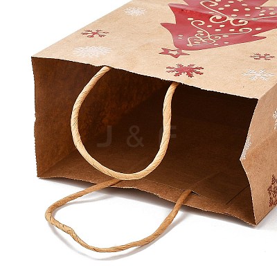 Christmas Theme Hot Stamping Rectangle Paper Bags LS-CARB-F011-02A-1