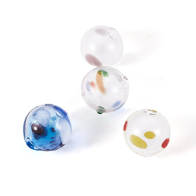 4Pcs 4 Colors Transparent Glass Beads GLAA-TA0003-98-1